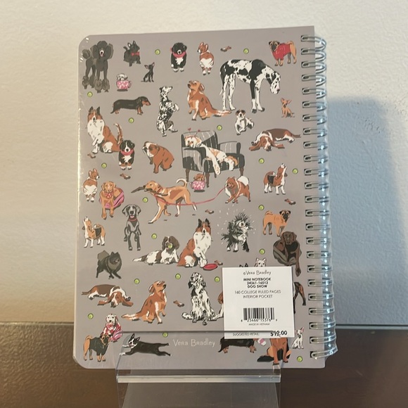 Vera Bradley Gray Dog Pattern Mini Notebook - Picture 4 of 6